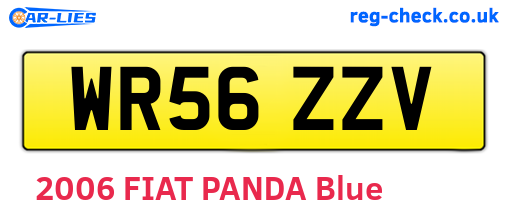 WR56ZZV are the vehicle registration plates.