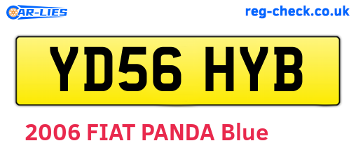 YD56HYB are the vehicle registration plates.