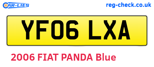 YF06LXA are the vehicle registration plates.