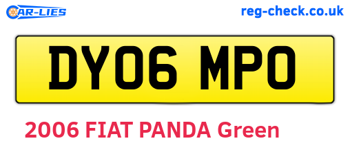 DY06MPO are the vehicle registration plates.