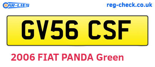 GV56CSF are the vehicle registration plates.