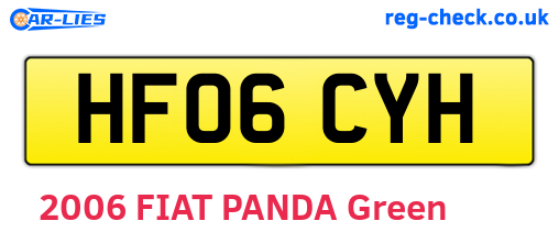 HF06CYH are the vehicle registration plates.