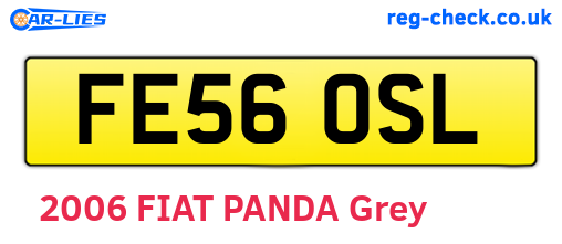 FE56OSL are the vehicle registration plates.