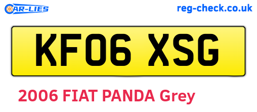 KF06XSG are the vehicle registration plates.