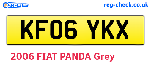 KF06YKX are the vehicle registration plates.
