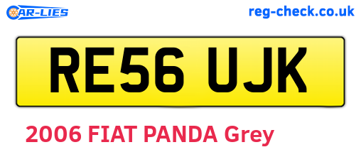 RE56UJK are the vehicle registration plates.
