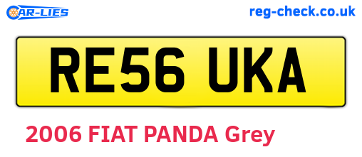 RE56UKA are the vehicle registration plates.