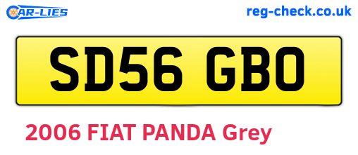 SD56GBO are the vehicle registration plates.