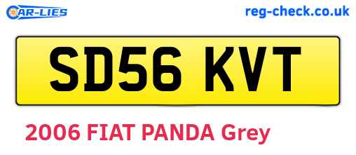 SD56KVT are the vehicle registration plates.