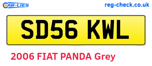 SD56KWL are the vehicle registration plates.