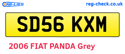 SD56KXM are the vehicle registration plates.