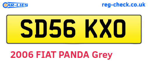 SD56KXO are the vehicle registration plates.