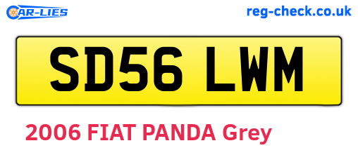 SD56LWM are the vehicle registration plates.