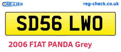 SD56LWO are the vehicle registration plates.