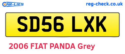 SD56LXK are the vehicle registration plates.