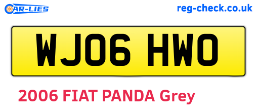 WJ06HWO are the vehicle registration plates.