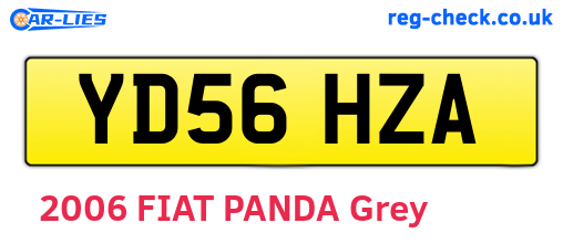 YD56HZA are the vehicle registration plates.