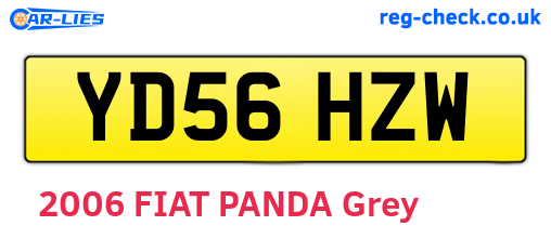 YD56HZW are the vehicle registration plates.