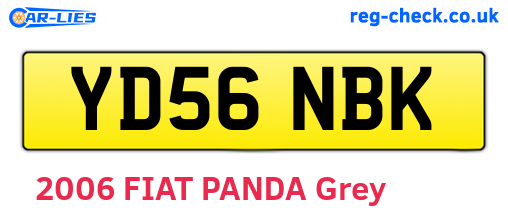 YD56NBK are the vehicle registration plates.