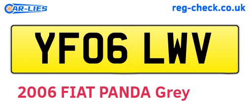 YF06LWV are the vehicle registration plates.