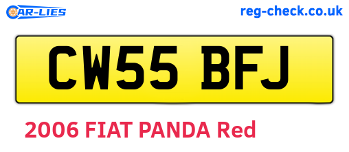 CW55BFJ are the vehicle registration plates.