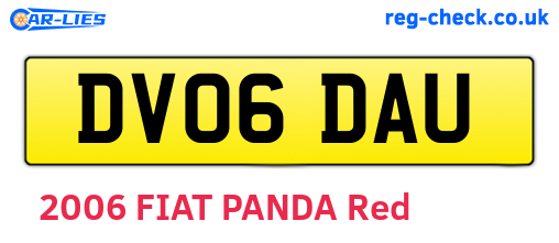 DV06DAU are the vehicle registration plates.
