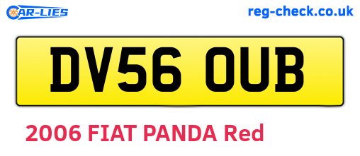 DV56OUB are the vehicle registration plates.