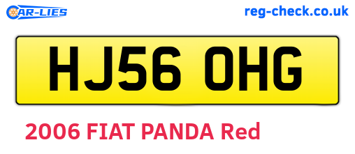 HJ56OHG are the vehicle registration plates.