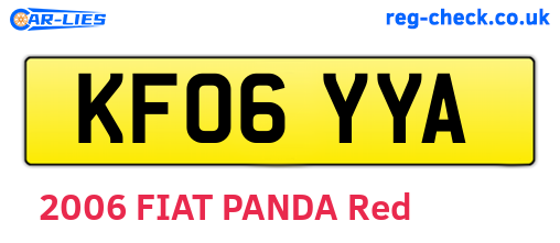 KF06YYA are the vehicle registration plates.