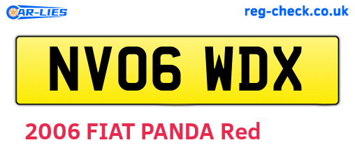 NV06WDX are the vehicle registration plates.