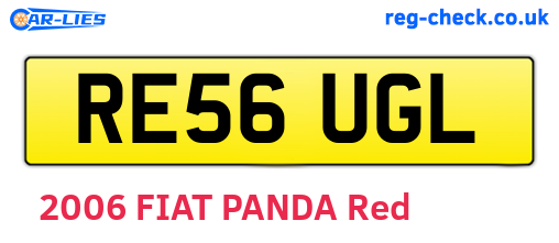 RE56UGL are the vehicle registration plates.