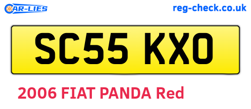 SC55KXO are the vehicle registration plates.