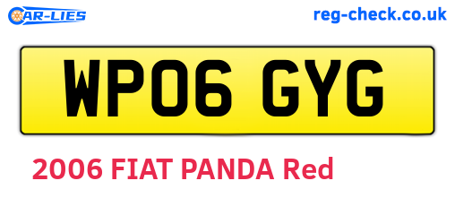 WP06GYG are the vehicle registration plates.