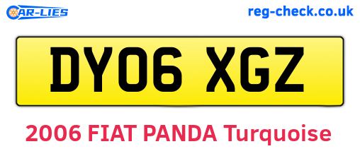 DY06XGZ are the vehicle registration plates.