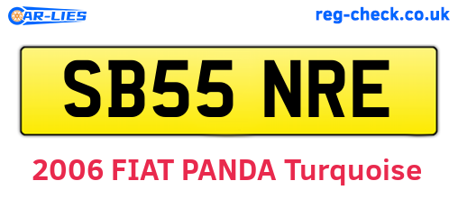 SB55NRE are the vehicle registration plates.