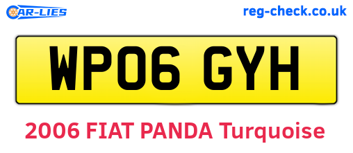 WP06GYH are the vehicle registration plates.