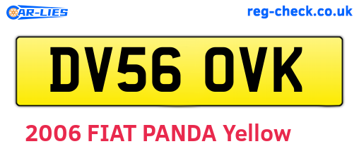 DV56OVK are the vehicle registration plates.