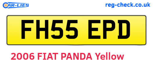 FH55EPD are the vehicle registration plates.