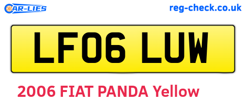 LF06LUW are the vehicle registration plates.
