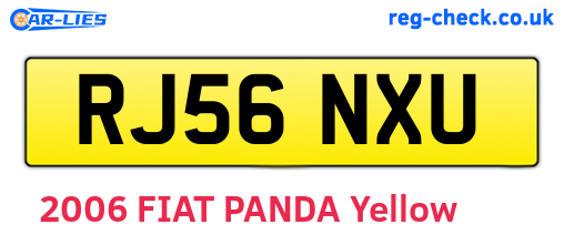 RJ56NXU are the vehicle registration plates.