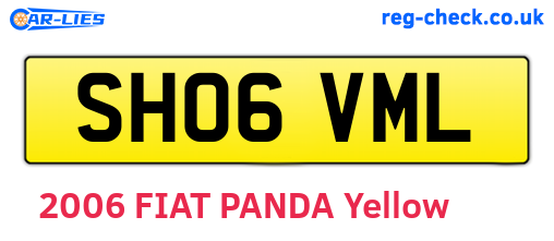 SH06VML are the vehicle registration plates.