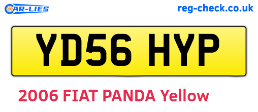 YD56HYP are the vehicle registration plates.