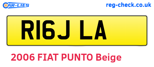 R16JLA are the vehicle registration plates.