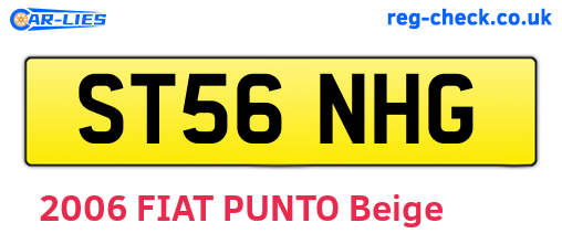 ST56NHG are the vehicle registration plates.