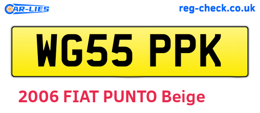WG55PPK are the vehicle registration plates.