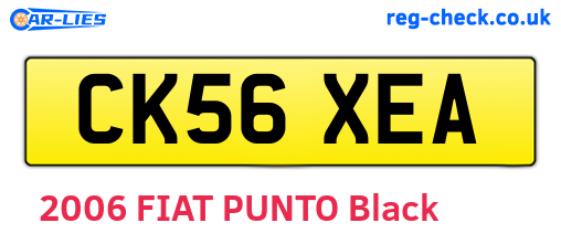 CK56XEA are the vehicle registration plates.