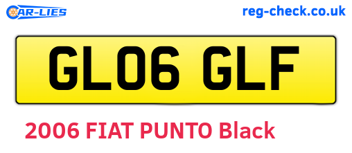GL06GLF are the vehicle registration plates.