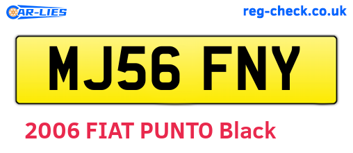 MJ56FNY are the vehicle registration plates.