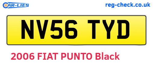 NV56TYD are the vehicle registration plates.
