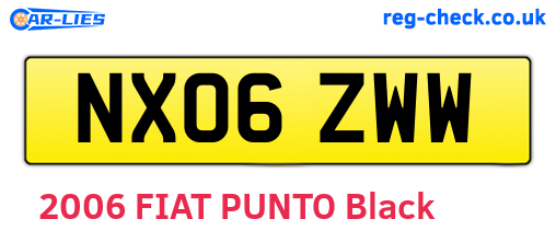 NX06ZWW are the vehicle registration plates.